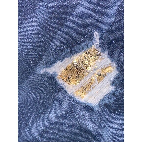 Vintage style True Religion Blue Veins Sequin Curvy Skinny Jeans Womens Size 40 - Picture 4 of 10